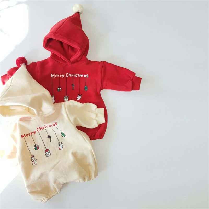 Male And Female Baby Snowman Fleece Sweater One-piece Romper Romper - MIQ Store
