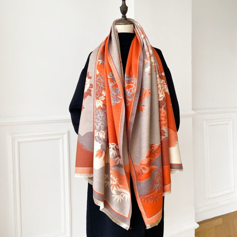 Shanshui Huanyu Winter Office Cashmere-like Warm Scarf