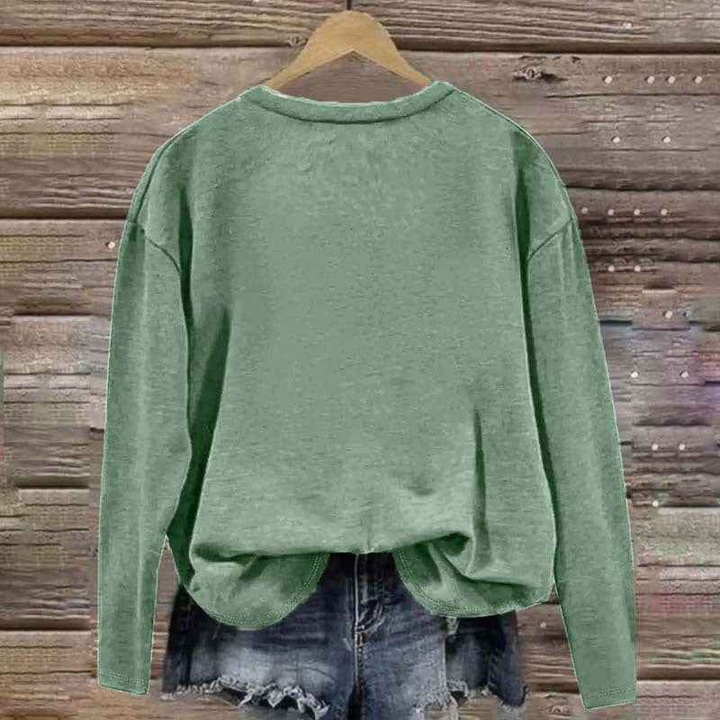 3 Pack Women's Solid Color Casual Set Round Neck Long Sleeve Tops For Spring&Fall