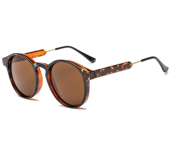 Sunglasses female tide star glasses new round metal foot silk ladies round face Korean retro glasses