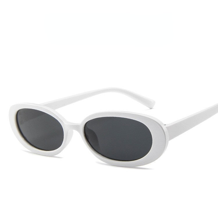 Fashion Oval Frame Cow Color Trend  Small Frame Glasses Ins New Sunglasses