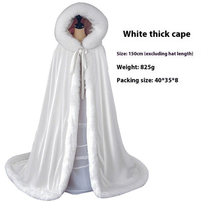 Retro Han Chinese Clothing High-grade Long Wool Cloak