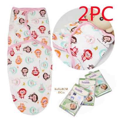 Cotton baby baby wrapped towel, cartoon baby sleeping bag, anti startled baby and baby products