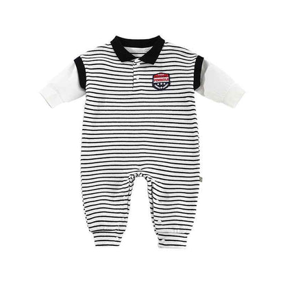 Baby Onesies Striped Male Baby Newborn Clothes Baby Autumn Clothes - MIQ Store
