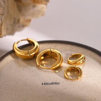 Women's High-grade Ins Stainless Steel Circle Earrings