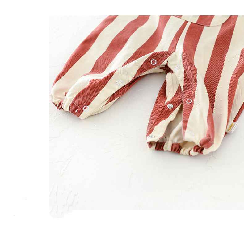 Male And Female Baby Striped Letter Bibs With Adjustable Shoulder Straps - MIQ Store