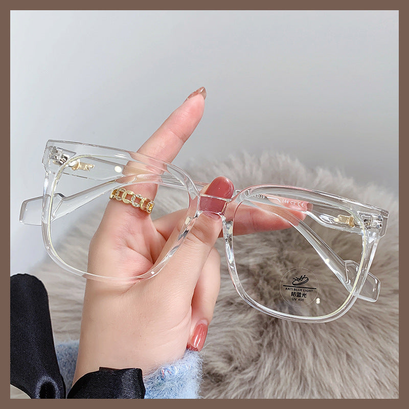 Retro Large Frame Can Be Equipped With Myopia Frame Plain Glasses