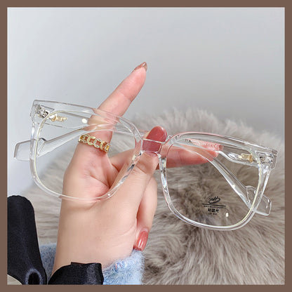 Retro Large Frame Can Be Equipped With Myopia Frame Plain Glasses