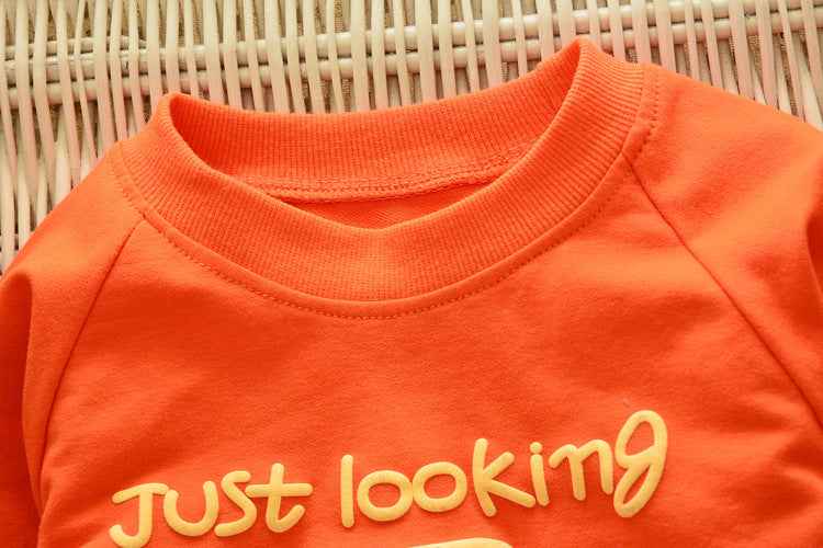 Alphanumeric 7 suit male and female baby two-piece suit - MIQ Store