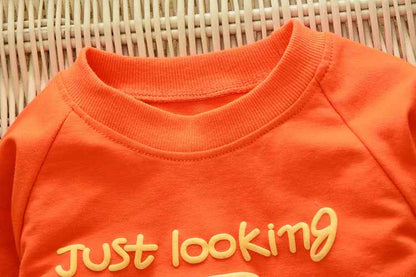 Alphanumeric 7 suit male and female baby two-piece suit - MIQ Store