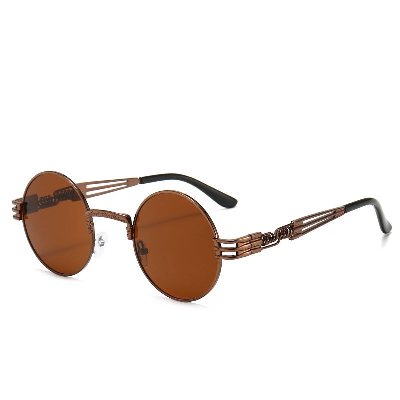 Steampunk Sunglasses Round Frame Personality Travel Street Shoot
