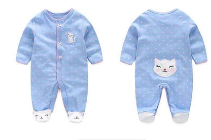 Animal pattern male and female baby long-sleeved romper - MIQ Store