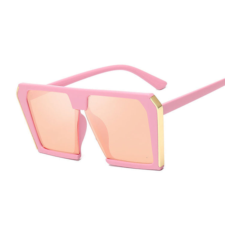 Fashion Metal Large Frame Women's Sunglasses UV Protection
