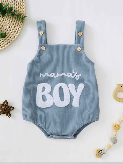 Male And Female Baby Corduroy Suspender Towel Embroidery - MIQ Store
