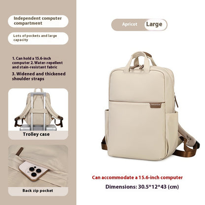 Simple Canvas Travel Large Capacity Women's Backpack