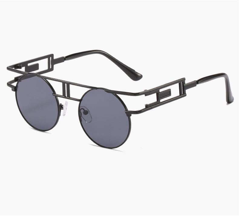 Fashion Retro Metal Round Frame Ink