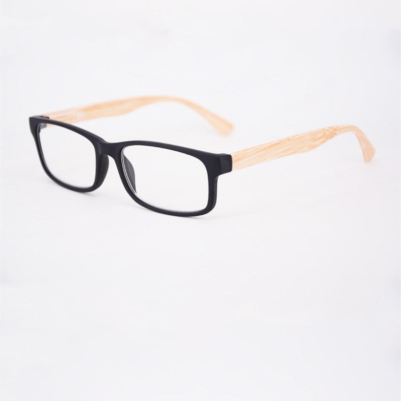 Square Presbyopia Glasses Bamboo Foot Men's And Women's Small Frame