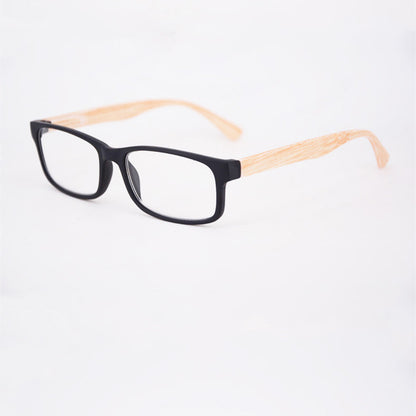 Square Presbyopia Glasses Bamboo Foot Men's And Women's Small Frame