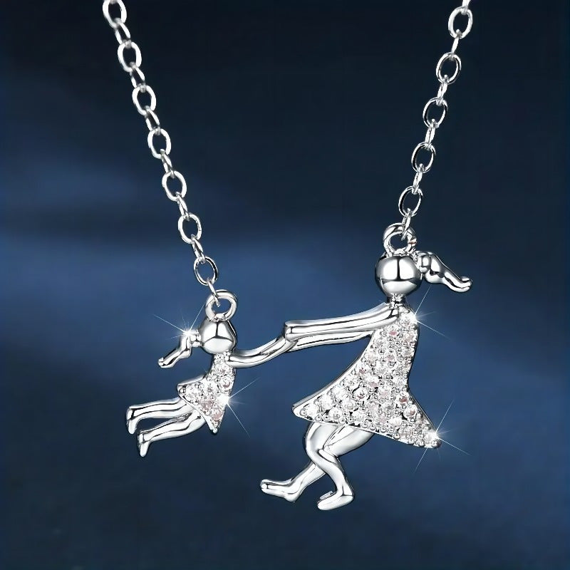 New Creative And Refined Cute Mother And Daughter Personalized Pendant Necklace