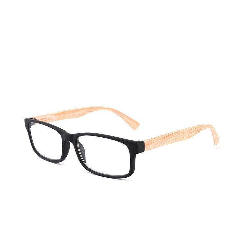 Square Presbyopia Glasses Bamboo Foot Men's And Women's Small Frame