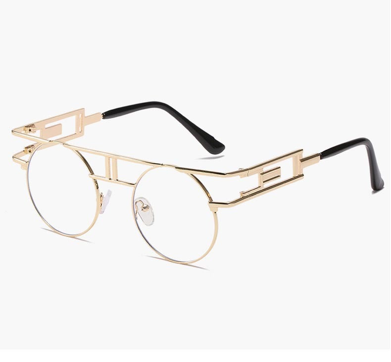Fashion Retro Metal Round Frame Ink