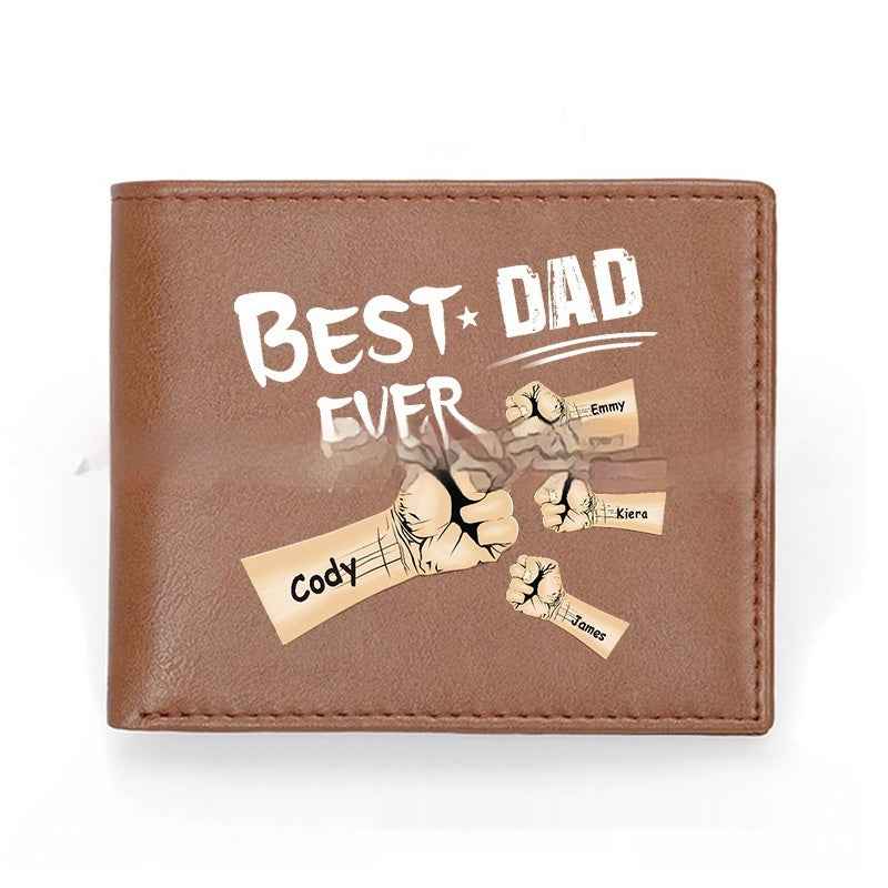 Father's Day Men's Personalized Leather Wallet European Retro Lightweight Wallet