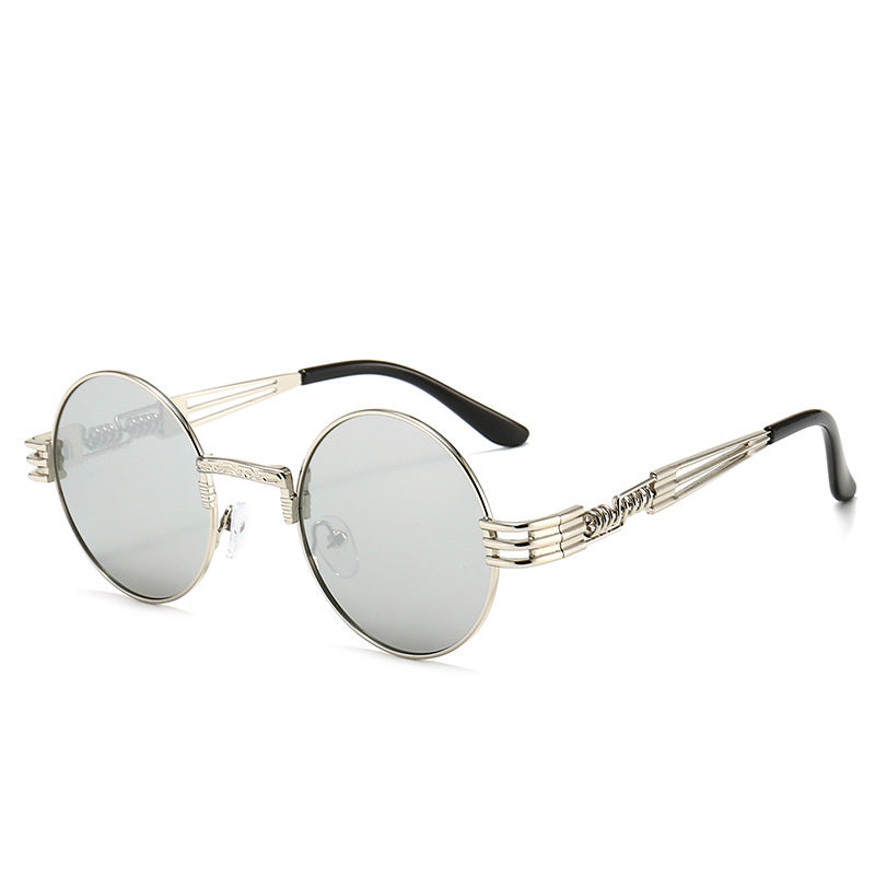 Steampunk Sunglasses Round Frame Personality Travel Street Shoot