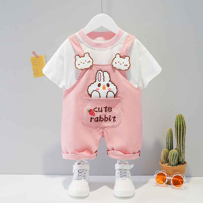 Children's Clothing Men And Women Baby Summer Cartoon Short-sleeved Overalls - MIQ Store