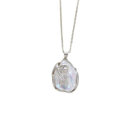 Baroque Pendant Freshwater Pearl Necklace Clavicle Chain