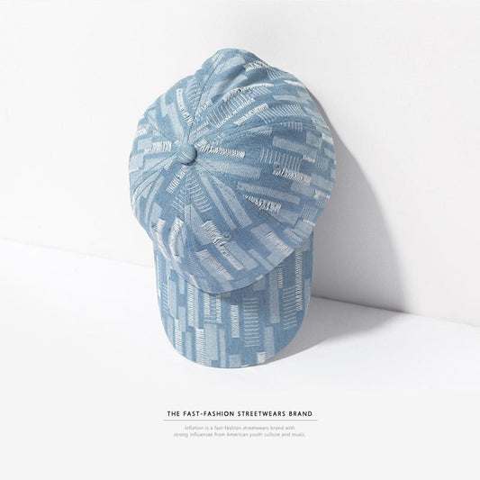 Denim Damaged Hat Outdoor Snapback Trucker Hat Men Adjustable Baseball Caps Trendy Women Hip Hop Fashion Ha