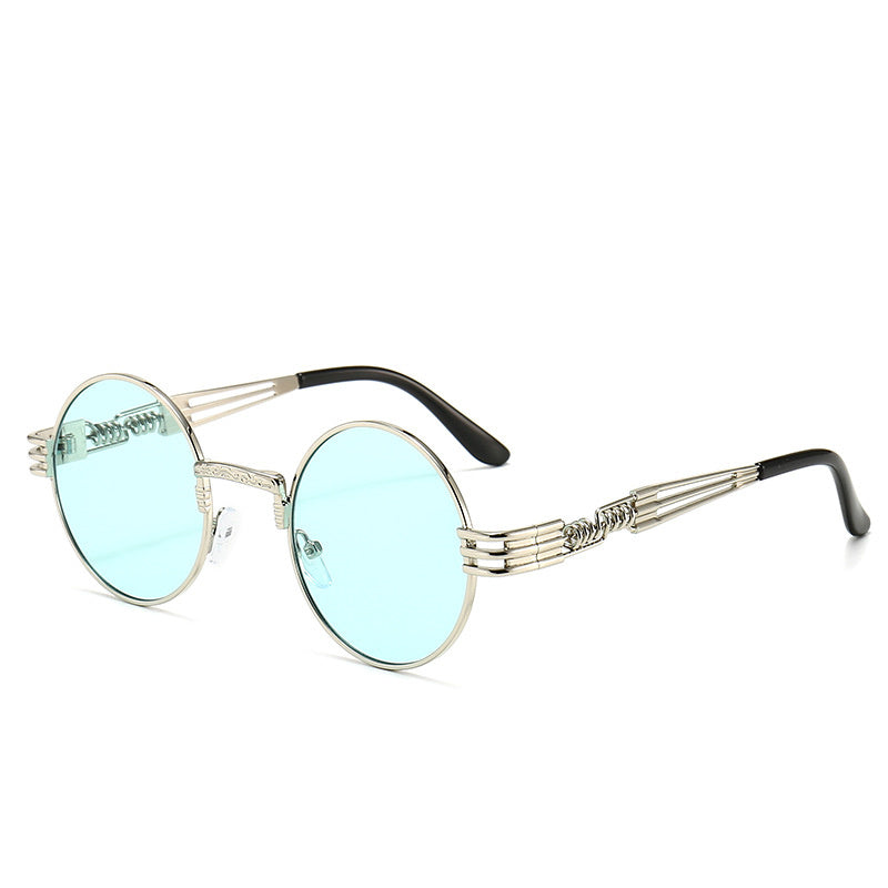 Steampunk Sunglasses Round Frame Personality Travel Street Shoot