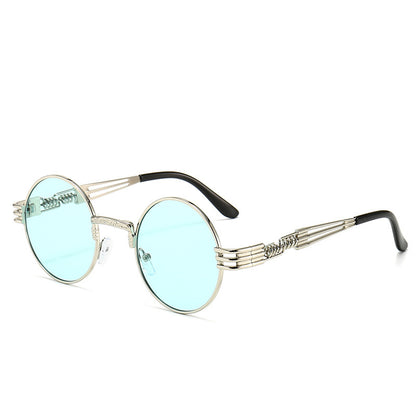 Steampunk Sunglasses Round Frame Personality Travel Street Shoot