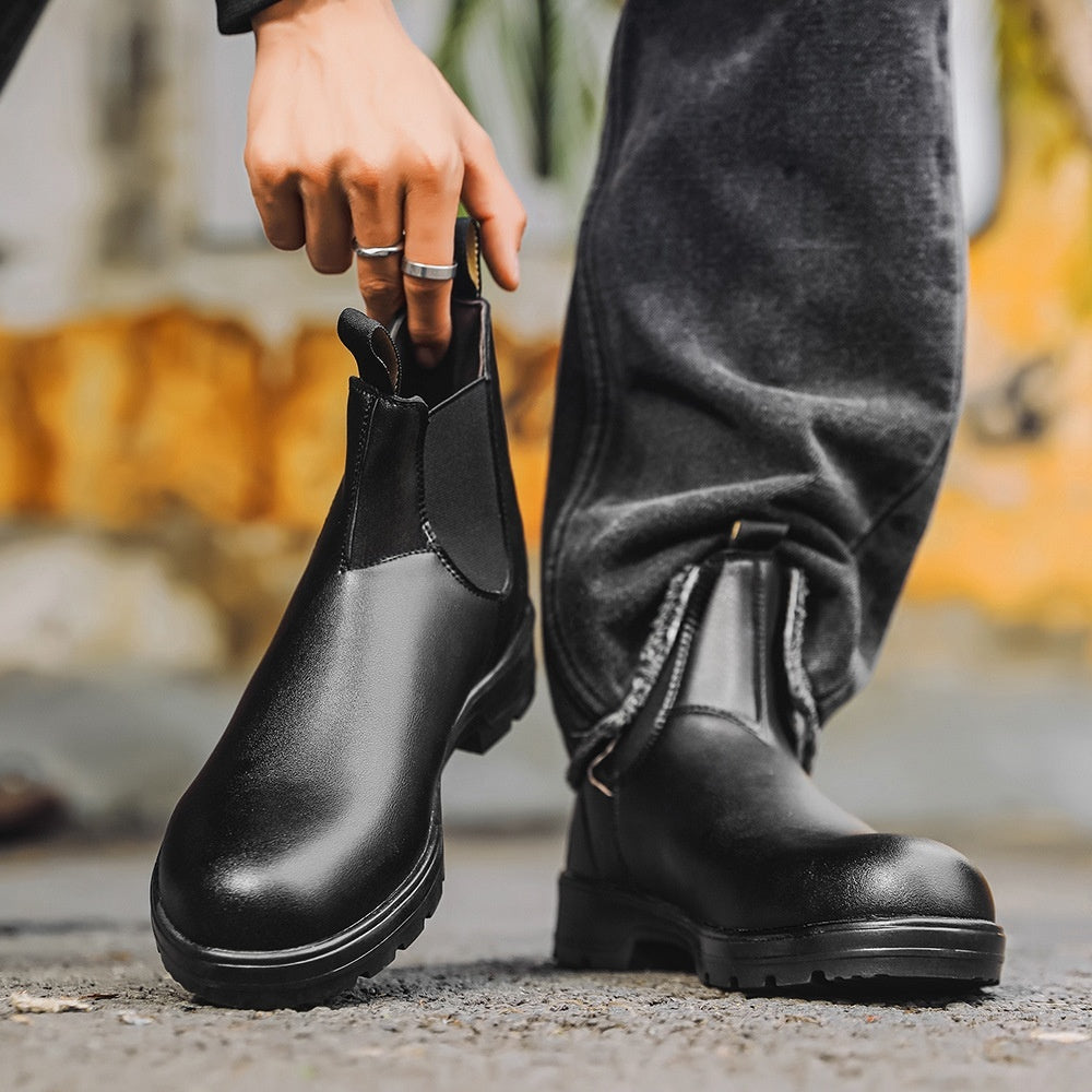 Vintage Couple Shoes Leather Boots Martin Boots Men And Women