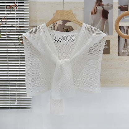 Knitted Shawl Matching Shirt Skirt Outer T-shirt Small Waistcoat