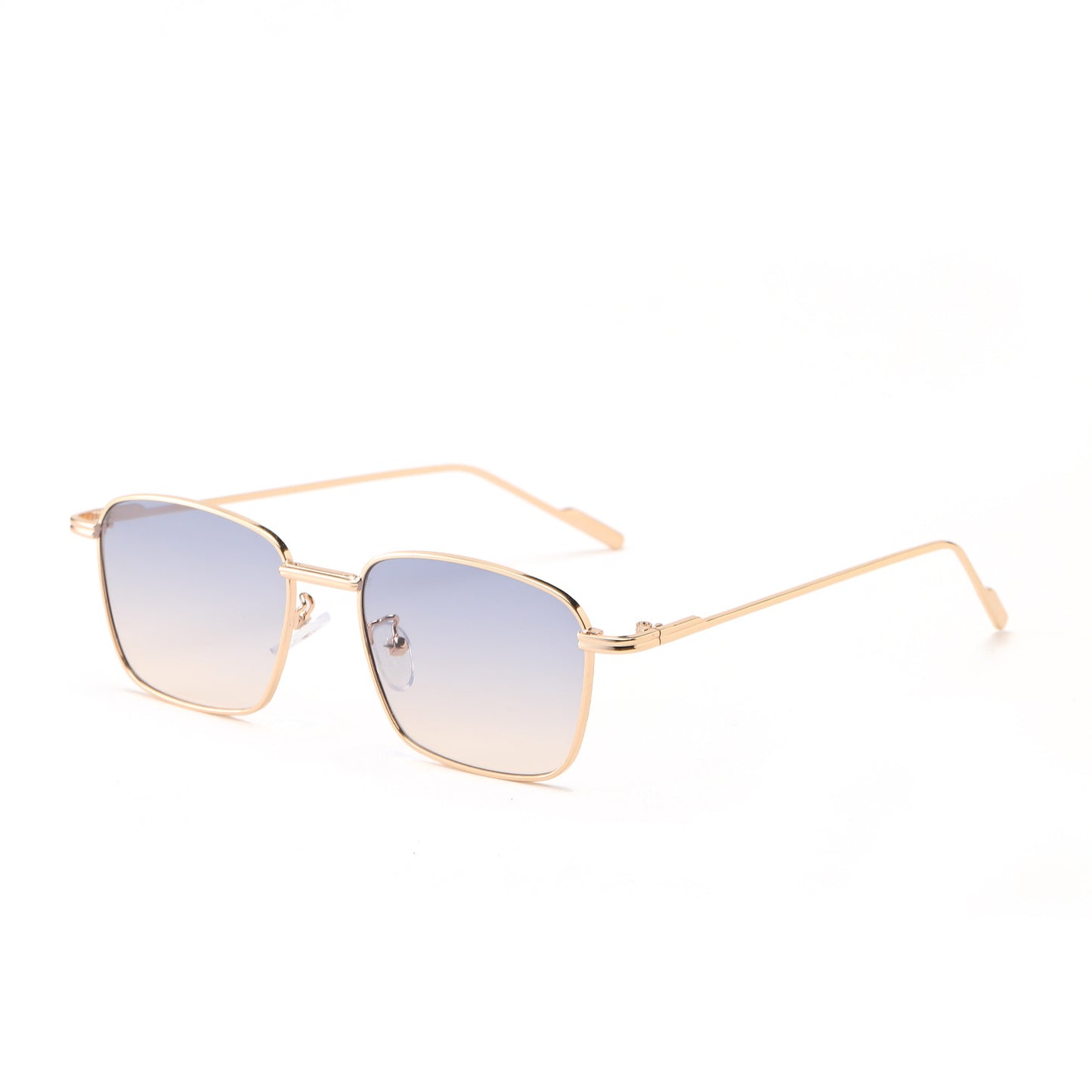 Square Small Frame Color Ocean Film Gradient Sunglasses For Women