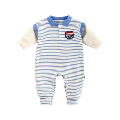 Baby Onesies Striped Male Baby Newborn Clothes Baby Autumn Clothes - MIQ Store