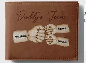 Father's Day Men's Personalized Leather Wallet European Retro Lightweight Wallet