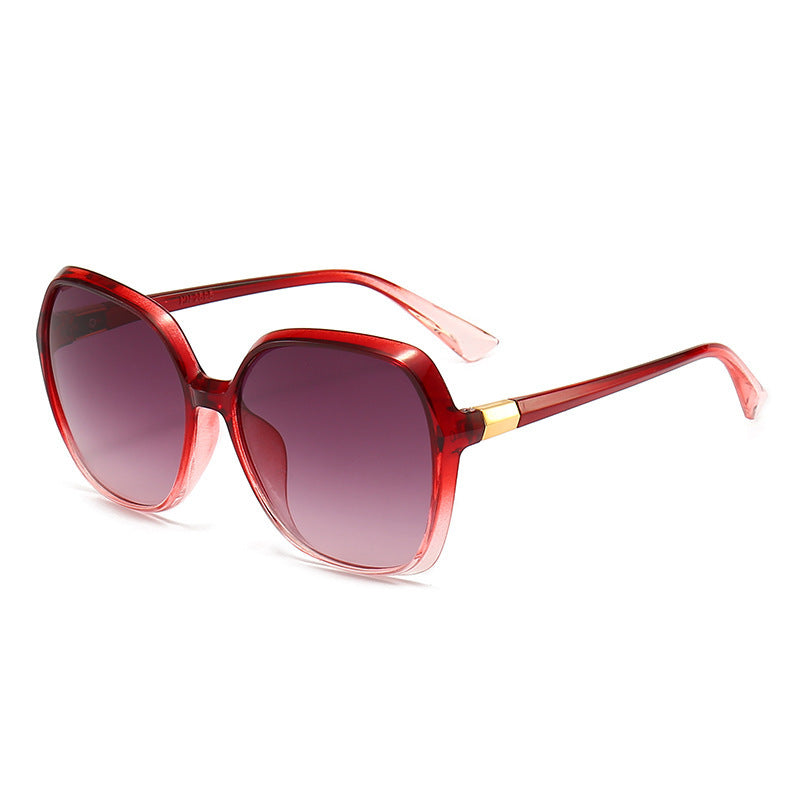 Women's Casual Elegant Plastic Square Sunglasses Large Frame