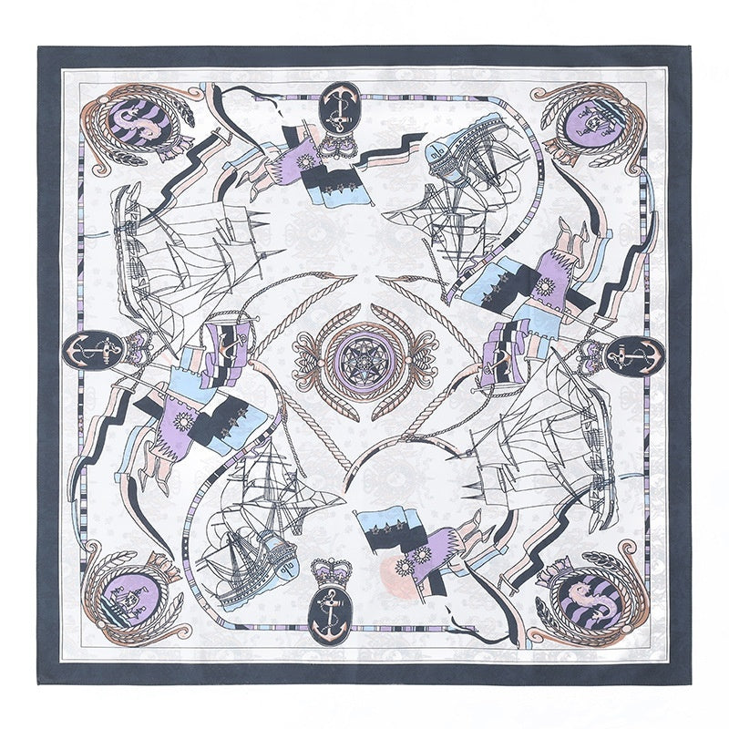 Thin Headcloth Duplex Printing Silk Scarf Square Scarf