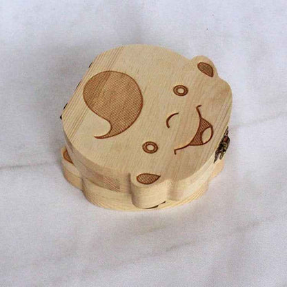 Male And Female Wooden Baby Deciduous Teeth Storage Box Baby Lanugo Teeth Storage Box - MIQ Store