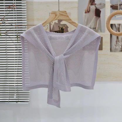 Knitted Shawl Matching Shirt Skirt Outer T-shirt Small Waistcoat