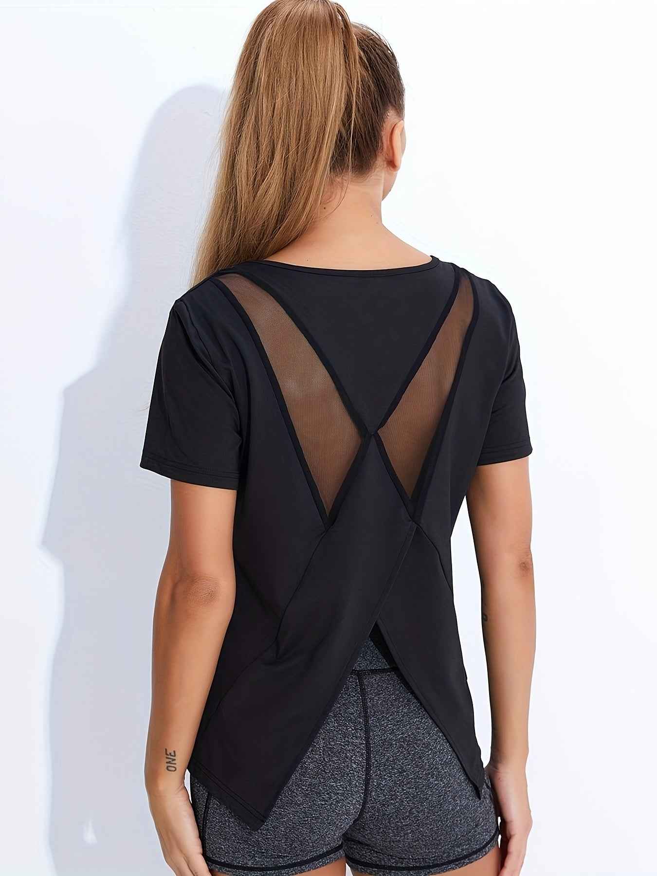 2-Pack  Women Quick-Dry Tees Seamless  Honeycomb Ventilation Yoga Running Gym - MIQ Store