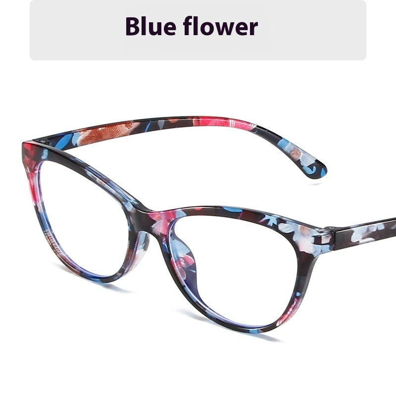 Cat's Eye Plain Glasses Summer Dopamine Decoration Anti-blue Light