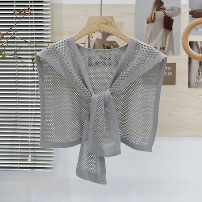 Knitted Shawl Matching Shirt Skirt Outer T-shirt Small Waistcoat