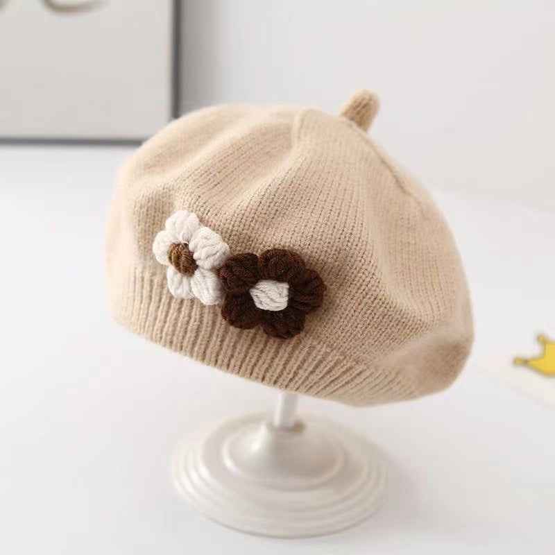 Baby Girl Hat Baby Wool Knitted Beret