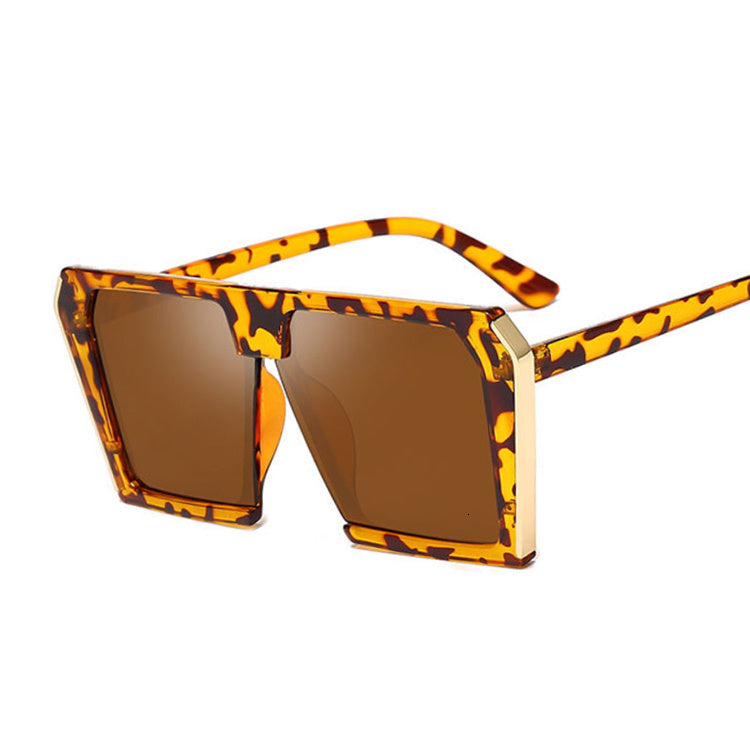 Fashion Metal Large Frame Women's Sunglasses UV Protection