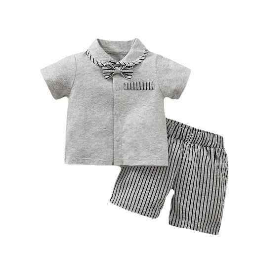 Summer Short-sleeved Children's Gentleman Two-piece Suit Male Baby Clothes - MIQ Store
