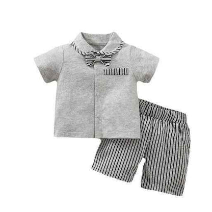 Summer Short-sleeved Children's Gentleman Two-piece Suit Male Baby Clothes - MIQ Store