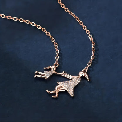 New Creative And Refined Cute Mother And Daughter Personalized Pendant Necklace
