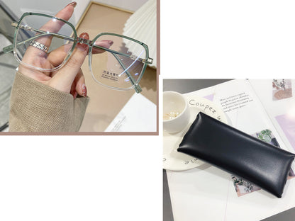 Big frame flat mirror net red frame glasses